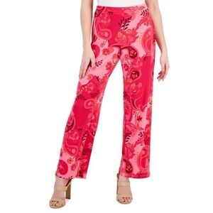JM Collection Women's Pink Floral Pants